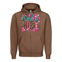 Chestnut Find a cure Cancer Awareness Zipper Hoodie - HowdyJamesFarm