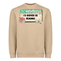 Mushroom hello id rather be reading Heavyweight Sweatshirt - Artiststas