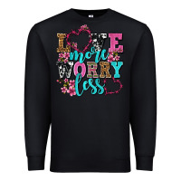 Black love more worry less olivia Premium Sweatshirt - OliviaCreatesArt