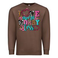 Chestnut love more worry less olivia Premium Sweatshirt - OliviaCreatesArt