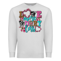 Dove Grey love more worry less olivia Premium Sweatshirt - OliviaCreatesArt