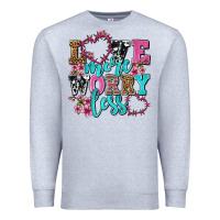 Heather Grey love more worry less olivia Premium Sweatshirt - OliviaCreatesArt