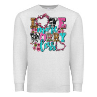 Oatmeal Heather love more worry less olivia Premium Sweatshirt - OliviaCreatesArt