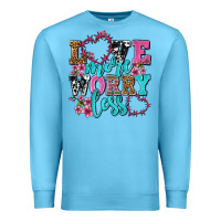 Ocean Blue love more worry less olivia Premium Sweatshirt - OliviaCreatesArt