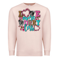 Pale Pink love more worry less olivia Premium Sweatshirt - OliviaCreatesArt