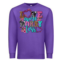 Purple love more worry less olivia Premium Sweatshirt - OliviaCreatesArt