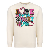 Sandshell love more worry less olivia Premium Sweatshirt - OliviaCreatesArt