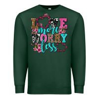Sports Green love more worry less olivia Premium Sweatshirt - OliviaCreatesArt