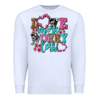 White love more worry less olivia Premium Sweatshirt - OliviaCreatesArt
