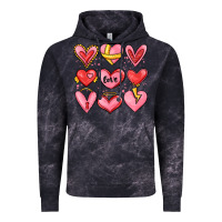 Cloud Black sketch hearts Vintage Hoodie - MaliasSmallBusiness