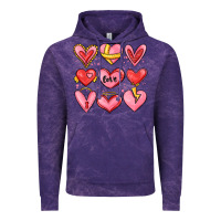 Cloud Purple sketch hearts Vintage Hoodie - MaliasSmallBusiness