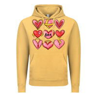 Vintage Mustard sketch hearts Vintage Hoodie - MaliasSmallBusiness