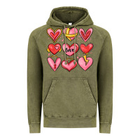 Sketch Hearts Vintage Hoodie | Teevron