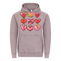Vintage Zinc sketch hearts Vintage Hoodie - MaliasSmallBusiness