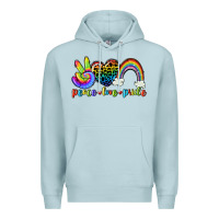 Blue Mist Peace love pride Premium Hoodie - CowGirlArtShop