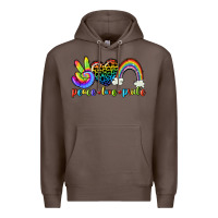Coffee Peace love pride Premium Hoodie - CowGirlArtShop