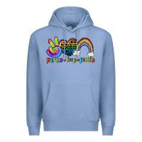 Colony Blue Peace love pride Premium Hoodie - CowGirlArtShop
