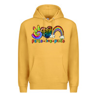 Mustard Peace love pride Premium Hoodie - CowGirlArtShop