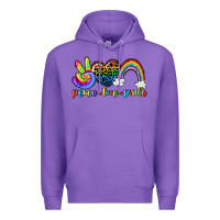 Purple Peace love pride Premium Hoodie - CowGirlArtShop