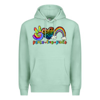 Seafoam Peace love pride Premium Hoodie - CowGirlArtShop