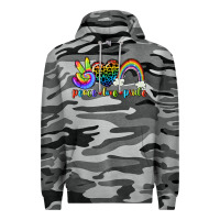 Slate Camo Peace love pride Premium Hoodie - CowGirlArtShop
