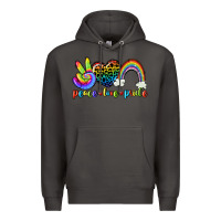 Smoke Peace love pride Premium Hoodie - CowGirlArtShop