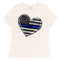 Bone american thin blue line flag Ladies Tee - Artiststas