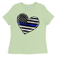 Matcha american thin blue line flag Ladies Tee - Artiststas