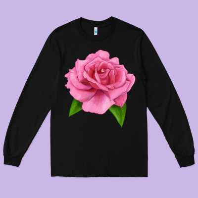Perfume Delight Rose Long Sleeve Tee Designed By Lillyallendesigns