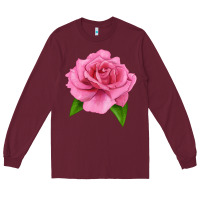 Burgundy Perfume Delight Rose Long Sleeve Tee - LillyAllenDesigns