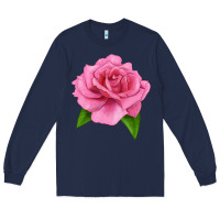 Navy Perfume Delight Rose Long Sleeve Tee - LillyAllenDesigns
