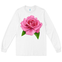 White Perfume Delight Rose Long Sleeve Tee - LillyAllenDesigns