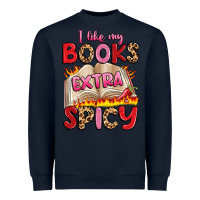 Navy i like my books extra spicy Heavyweight Sweatshirt - Artiststas
