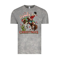 Cloud Rock howdy christmas cowboy santa Vintage Tee - MaliasSmallBusiness