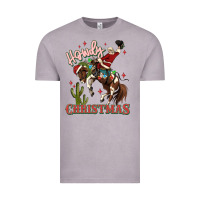 Vintage Zinc howdy christmas cowboy santa Vintage Tee - MaliasSmallBusiness