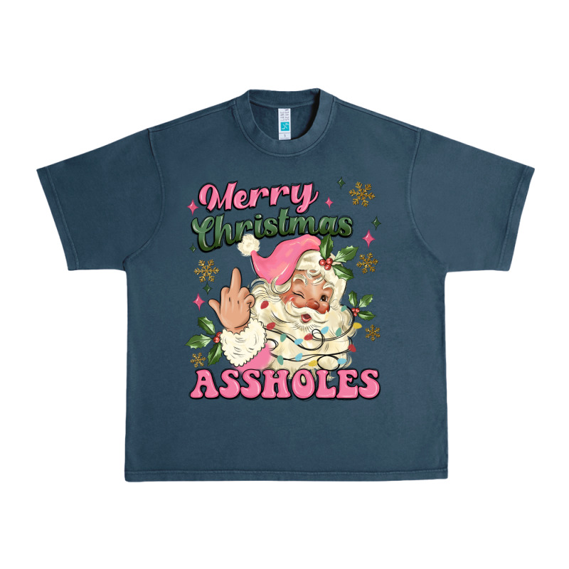 Merry Christmas Assholes Urban Heavy Tee by MaliasSmallBusiness | Teevron