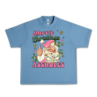 Pebble Blue merry christmas assholes Urban Heavy Tee - MaliasSmallBusiness