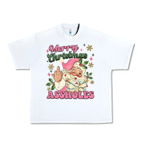 White merry christmas assholes Urban Heavy Tee - MaliasSmallBusiness