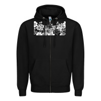 Black black and white floral Zipper Hoodie - TumblerDesignByShophia