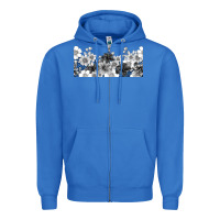 True Royal black and white floral Zipper Hoodie - TumblerDesignByShophia