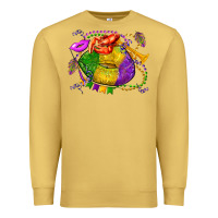 Antique Gold mardi gras lips olivia Premium Sweatshirt - OliviaCreatesArt