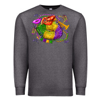 Charcoal Heather mardi gras lips olivia Premium Sweatshirt - OliviaCreatesArt