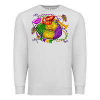 Dove Grey mardi gras lips olivia Premium Sweatshirt - OliviaCreatesArt