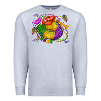 Heather Grey mardi gras lips olivia Premium Sweatshirt - OliviaCreatesArt
