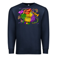 Navy mardi gras lips olivia Premium Sweatshirt - OliviaCreatesArt