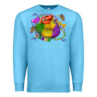 Ocean Blue mardi gras lips olivia Premium Sweatshirt - OliviaCreatesArt