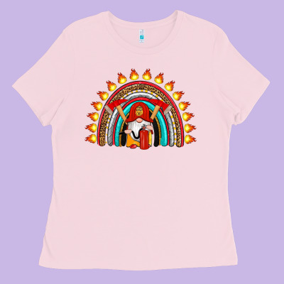 Firefighter Gnomes Rainbow Ladies Tee Designed By Artiststas