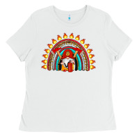 White firefighter gnomes rainbow Ladies Tee - Artiststas