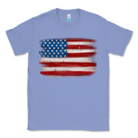 Colony Blue american flag distressed background Classic Tee - MaliasSmallBusiness