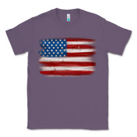 Lavender american flag distressed background Classic Tee - MaliasSmallBusiness